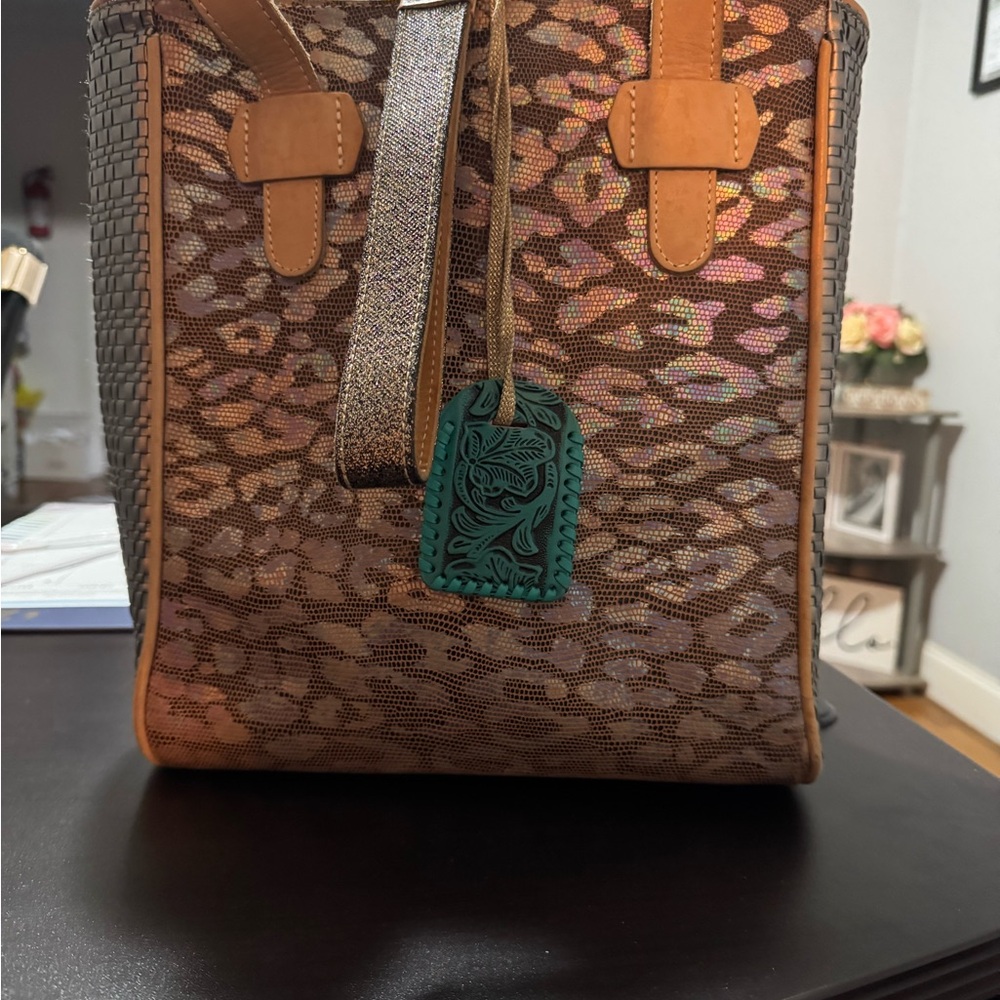 COPY - Consuela leopard print tote with matching wallet and wristlet set